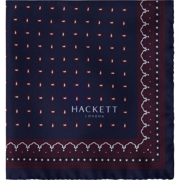 [해외]해켓 Paisley Border Hnk 손수건 141160229 Navy