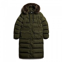 [해외]슈퍼드라이 Everest Faux Fur Longline 자켓 141110480 Army Khaki