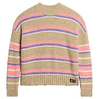 [해외]슈퍼드라이 Multi Stripe 스웨터 141198184 Caramel Brown Multi