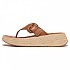 [해외]핏플랍 F-Mode Espadrille Adjustable Leather Flatform Toe-Thongs 슬리퍼 140168854 Light Tan