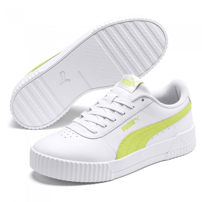 [해외]푸마 Carina L 운동화 141291742 Puma White / Sunny Lime / Sunny Lime