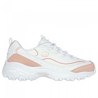 [해외]스케쳐스 D´Lites 운동화 141115851 White Leather / Tan Suede / White Mesh / Orange Trim