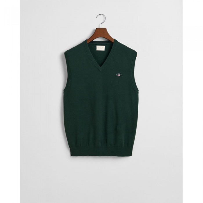 [해외]간트 Classic Slipover 조끼 141282774 Tartan Green