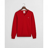 [해외]간트 Superfine Lambswool V넥 스웨터 141283020 Bright Red