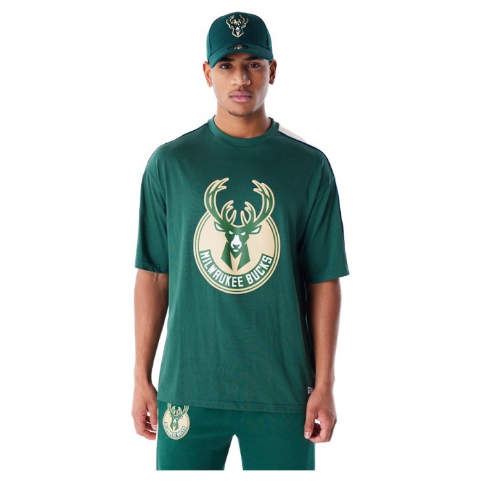 [해외]뉴에라 NBA Panel Milwaukee Bucks 반팔 티셔츠 141118875 Dark Green