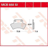 [해외]TRW Offroad CF Moto Terralander 500 4X4 Xl 13 소결 후방 브레이크 패드 9138857676 Black