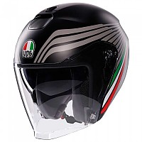 [해외]AGV Irides E2206 오픈 페이스 헬멧 9141220998 Bologna Matt Black / Tricolore