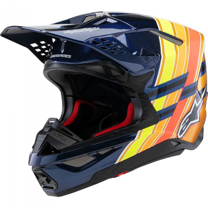 [해외]알파인스타 S-M10 TLD 25 오프로드 헬멧 9141309415 Dark Blue / Orange / Yellow Fluor / Red Glossy