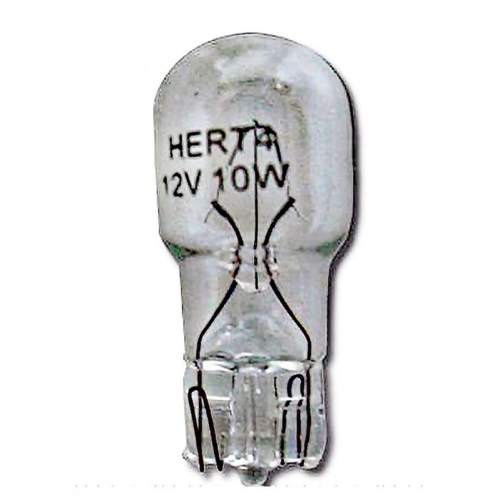 [해외]HERT AUTOMOTIVE LAMPS T13 12V 10W 전구 10 단위 9140823038 Clear