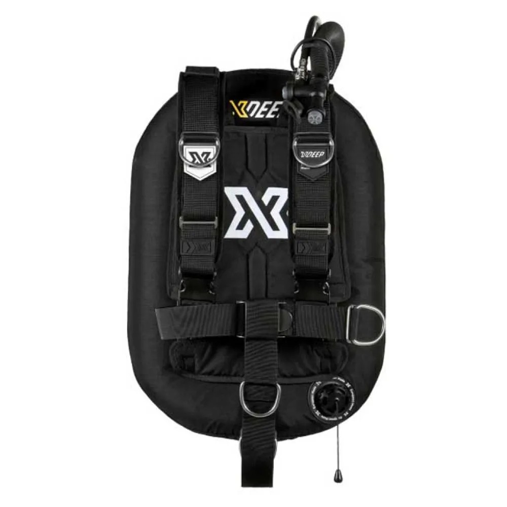 [해외]엑스딥 Zeos 28 Deluxe stainless steel backplate S weight pockets 날개 10141339576 Black