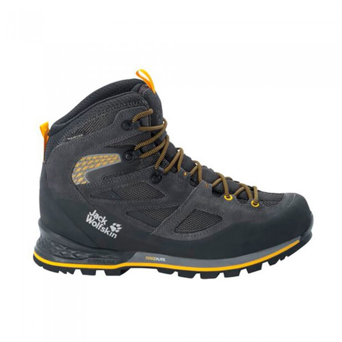 [해외]잭울프스킨 포스 Crest Texapore Mid 등산화 4141324034 Black / Burly Yellow Xt