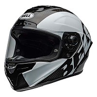 [해외]BELL MOTO Race Star DLX Flex 풀페이스 헬멧 9140011858 Glossy Black / White