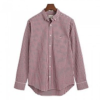 [해외]간트 Classic Gingham 긴팔 셔츠 141001665 Wine Red