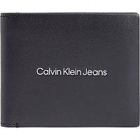 [해외]캘빈클라인 JEANS Logo Print Bifold W/Coin 지갑 140907955 Black