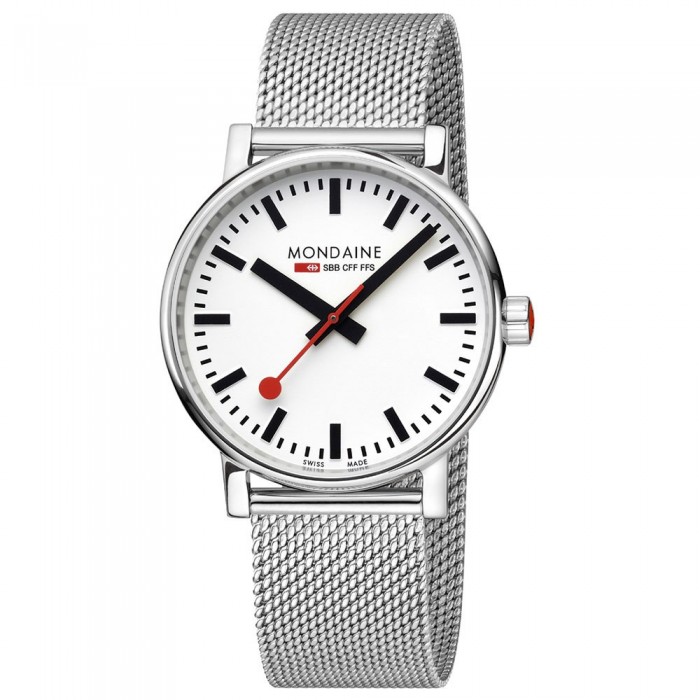 [해외]몬데인 Evo2 2 Gents 시계 141252244 White / Stainless Steel Polished Mesh