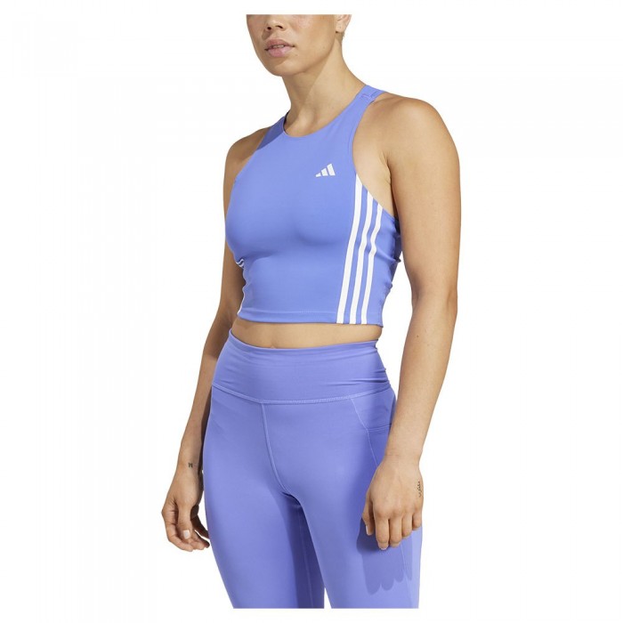 [해외]아디다스 Own The Run 3 Stripes tank 스포츠 탑 1141050483 Semi Cobalt Blue