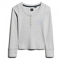 [해외]슈퍼드라이 Athletic Button 긴팔 티셔츠 141398449 Ice Grey Marl