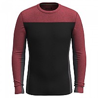 [해외]스마트울 Classic 써멀 Merino Colorblock Crew 긴팔 베이스 레이어 9140817005 Black / Currant