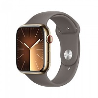 [해외]APPLE Series 9 GPS+Cellular 45 mm watch 6140371241 Gold / Steel Clay