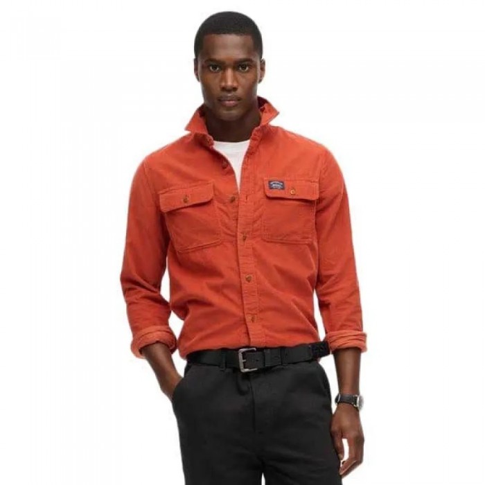 [해외]슈퍼드라이 Corduroy Workwear 오버셔츠 141197942 Burnt Orange