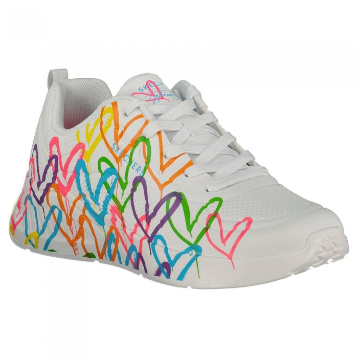 [해외]스케쳐스 Uno Lite 운동화 140624634 White Durabuck W Multi Color Heart Print