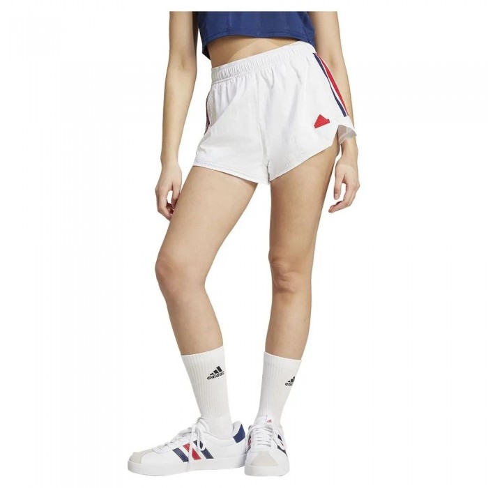 [해외]아디다스 Tiro Cut 3 Stripes 썸머 반바지 141126669 White / Team Navy Blue 2 / Better Scarlet