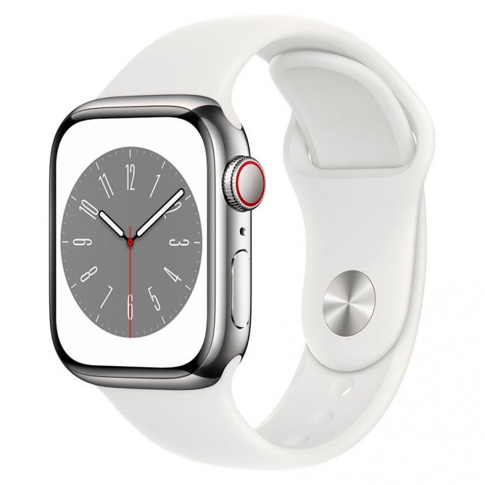 [해외]APPLE Series 8 GPS+Cellular 41 mm watch 1139331681 Silv Stain What