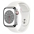 [해외]APPLE Series 8 GPS+Cellular 41 mm watch 1139331681 Silv Stain What