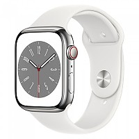 [해외]APPLE Watch Series 8 GPS+Cellular 45 mm 리퍼비쉬 1140816511 Silver Stain White