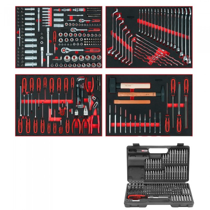 [해외]KS TOOLS 시스템 인서트 세트 Universal 1137894139 Silver / Red / Black