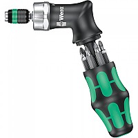 [해외]WERA Kraftform Kompakt Pistol RA Combi Screwdriver 6 Bits 1137894188 Black / Green / Silver