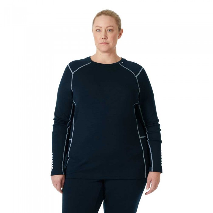 [해외]헬리한센 Lifa Merino Midweight Plus 긴팔 베이스 레이어 7141144803 Navy