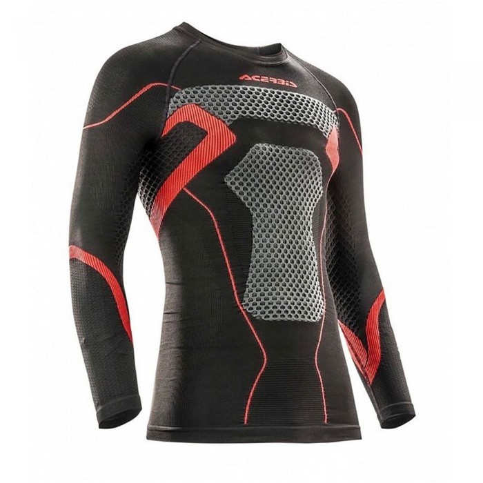 [해외]ACERBIS X-Body Winter compression 긴팔 베이스 레이어 7141199776 Black / Red