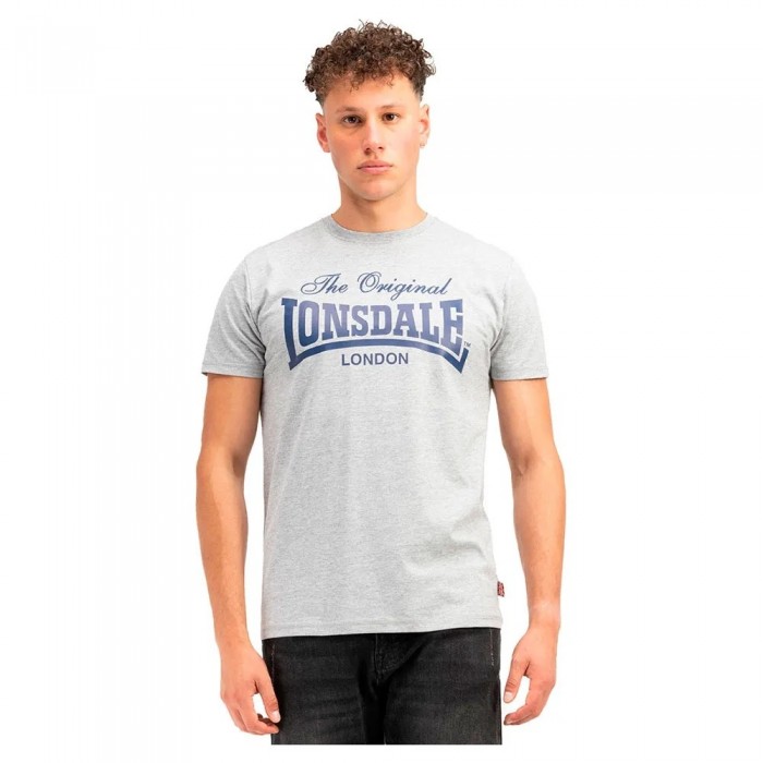 [해외]LONSDALE Colsbrooke 반팔 티셔츠 7141308125 Marl Grey / Navy