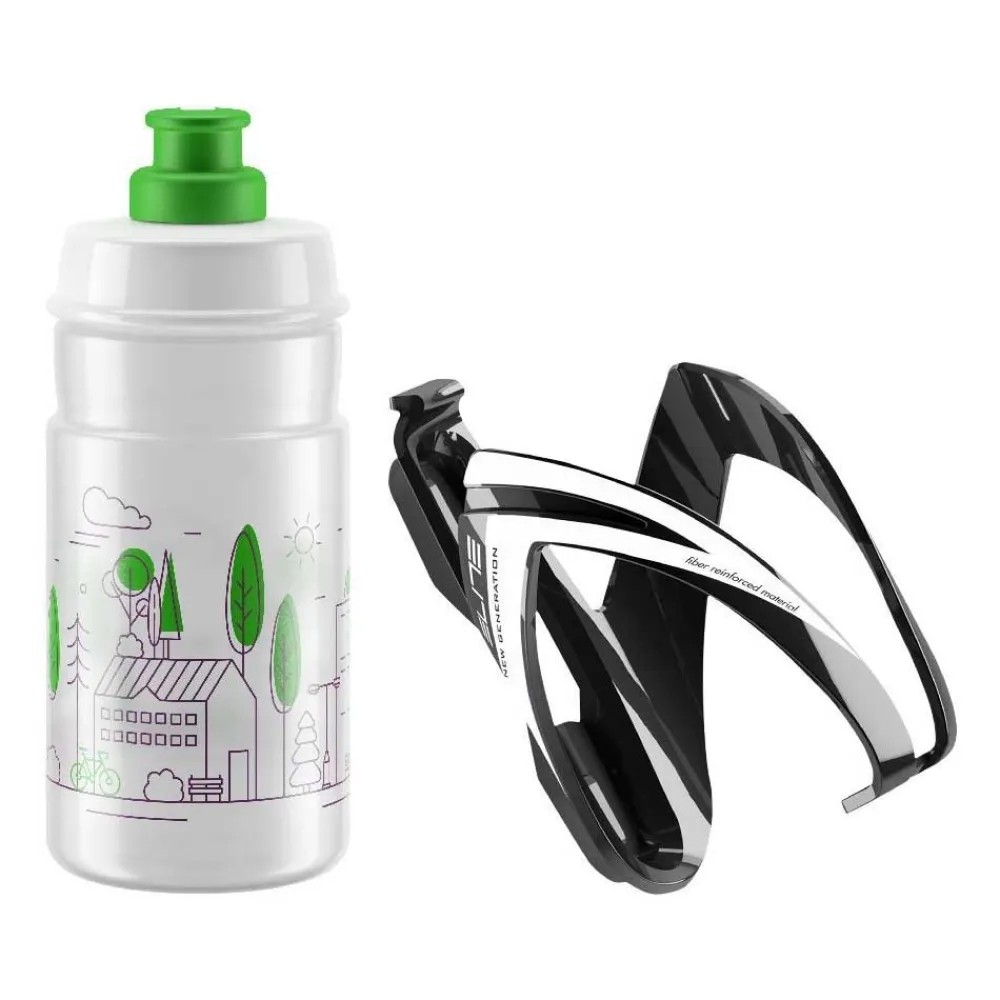 [해외]엘리트 CEO Kit 물병 홀더 350ml 1141403313 Black / Clear Green