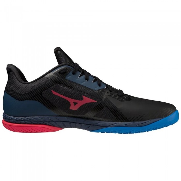 [해외]미즈노 Wave Drive Neo 탁구화 12141263506 Black / Peace Blue / Opera Red