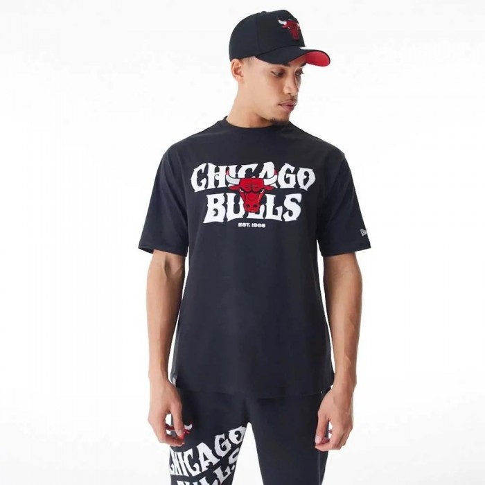 [해외]뉴에라 NBA Cf Grphc Oversized Chicago Bulls 반팔 티셔츠 141414784 Black