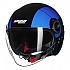 [해외]놀란 N21 Visor 06 Bicromo 오픈 페이스 헬멧 9141452177 Gloss Black / Deep Blue / Blue