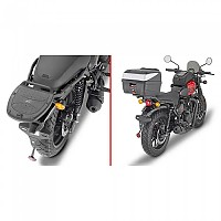 [해외]기비 Royal Enfield Hntr 350 2022-2023 탑 케이스 후면 피팅 9141003613 Black