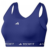 [해외]아디다스 Techfit Medium 미디엄 임팩트 스포츠 브라 4141126620 Semi Lucid Blue