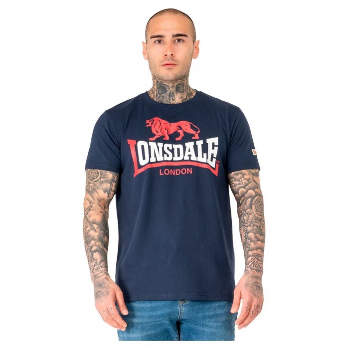 [해외]LONSDALE Lion Two Tone 반팔 티셔츠 7141308149 Navy / Red / White