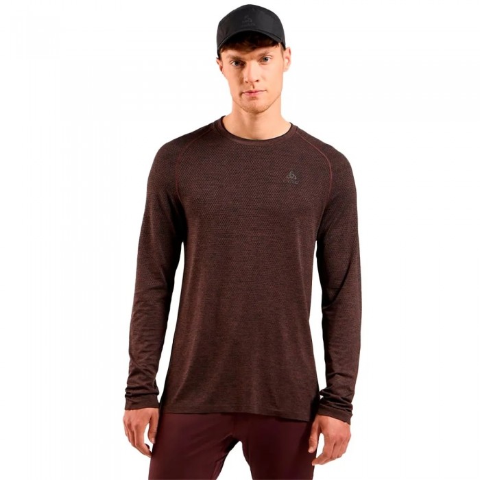 [해외]오들로 Crew Essential Seamless 긴팔 티셔츠 7140799490 Fudge Melange