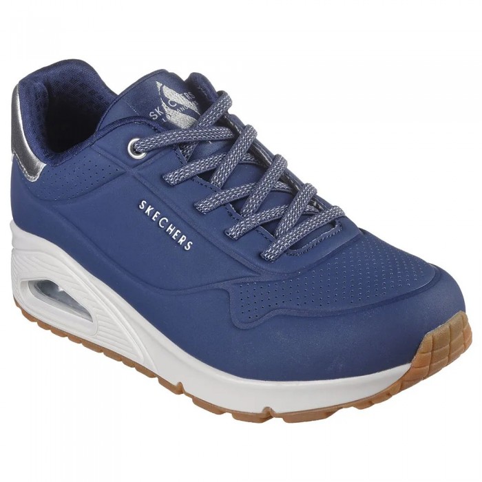 [해외]스케쳐스 Uno Shimmer Away 운동화 141460953 Navy Durabuck / Rosegold Duraleather / Mesh Trim