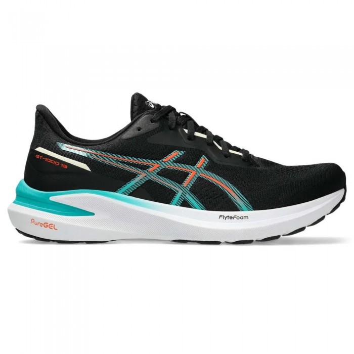 [해외]아식스 GT 1000 13 러닝화 6141608178 Black / Wave Teal