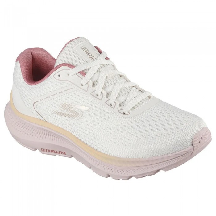 [해외]스케쳐스 Go Run Consistent 2.0 운동화 141550227 Natural Textile / Pink Trim