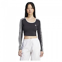 [해외]아디다스 ORIGINALS Adicolor 3 Stripes Crop 긴팔 티셔츠 141517107 Black