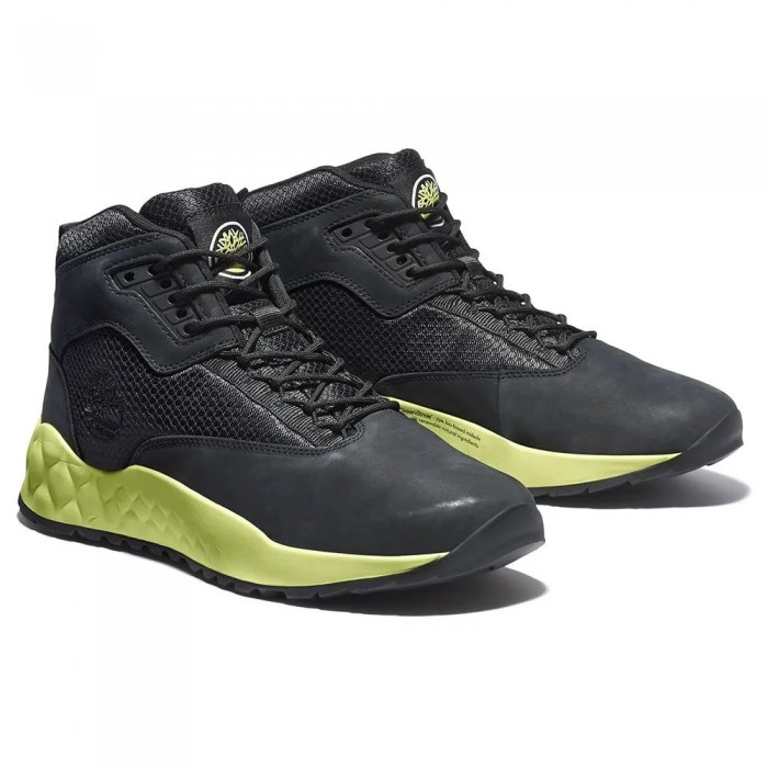 [해외]팀버랜드 Solar Wave Mid 등산화 4137930149 Black Nubuck / Lime