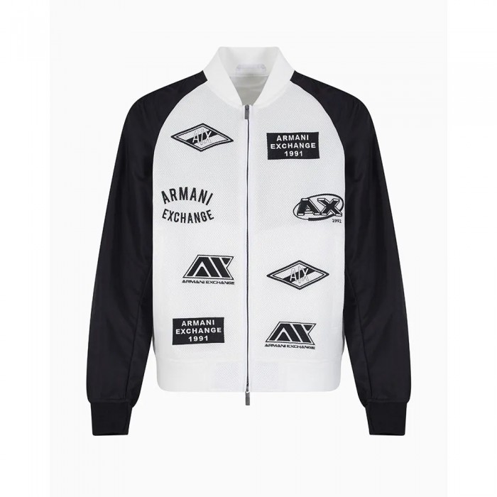 [해외]아르마니익스체인지 XM000388A_F13130M 봄버 자켓 141688501 Off White/Black