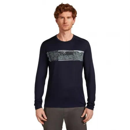 아이스브레이커 메리노 200 Oasis Crewe Elevation Line 긴팔 이너웨어 2142317139