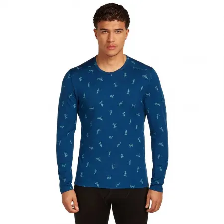 아이스브레이커 메리노 200 Oasis Crewe Snow Day AOP 긴팔 이너웨어 2142317155